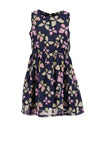 Blue Seven Girl Butterfly Print Dress, Navy