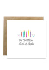 Bold Bunny La Breithe Shona Duit Birthday Card, 120 x 120mm