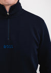 Hugo Boss Sweat 1 Half Zip Sweatshirt, Dark Blue