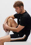 Hugo Boss Stretch-Cotton Logo Pyjama Shorts, Black Multi