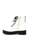 Tommy Bowe Womens Sparkes Lug Sole Patent Boot, White