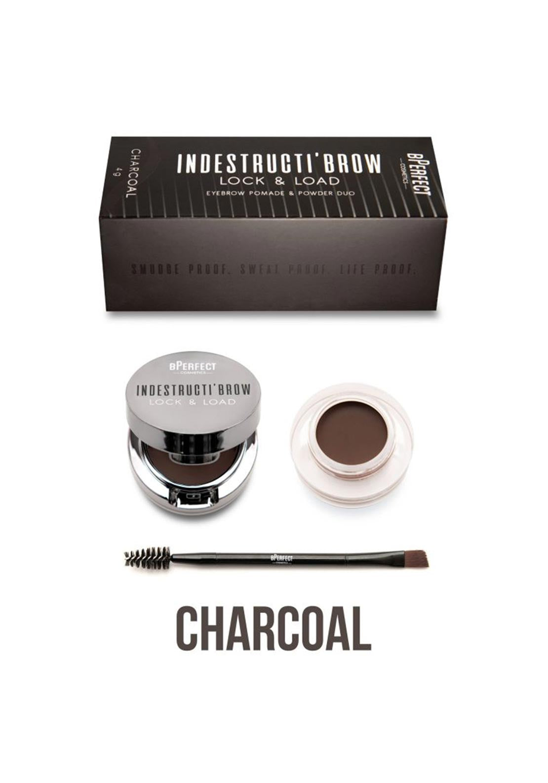 BPerfect Lock & Load Eyebrow Pomade & Powder Duo, Charcoal