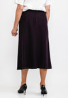 Brendella A Line Wool Midi Skirt, Aubergine