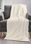 Bugatti Felldecke Faux Fur Throw, Cream