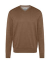 Bugatti V Neck Sweater, Brown