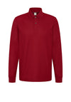 Bugatti Long Sleeve Polo Shirt, Red