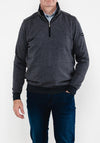 Bugatti Troyer Half Zip Sweatshirt, Grey & Navy