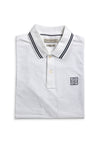 Bugatti Stripe Contrast Polo Shirt, White