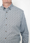 Bugatti Modern Fit Pattern Shirt, Blue Multi