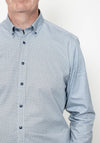 Bugatti Modern Fit Circular Print Shirt, Blue
