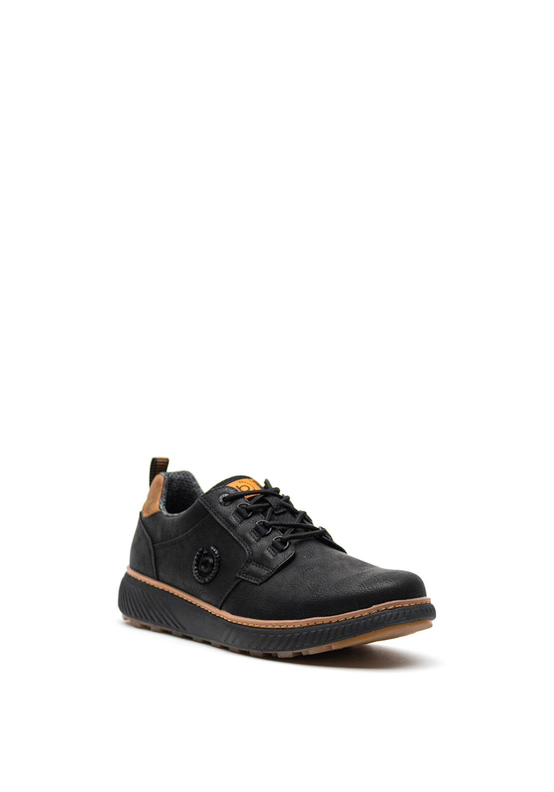 Bugatti Lace Up Faux Suede Shoe, Black