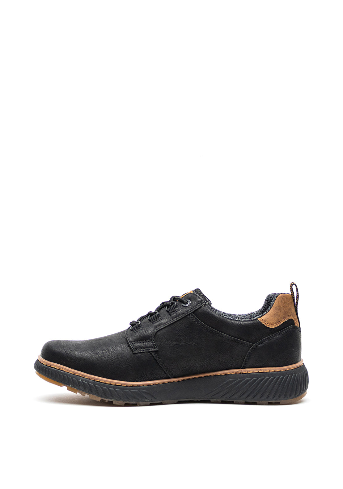 Bugatti Lace Up Faux Suede Shoe, Black