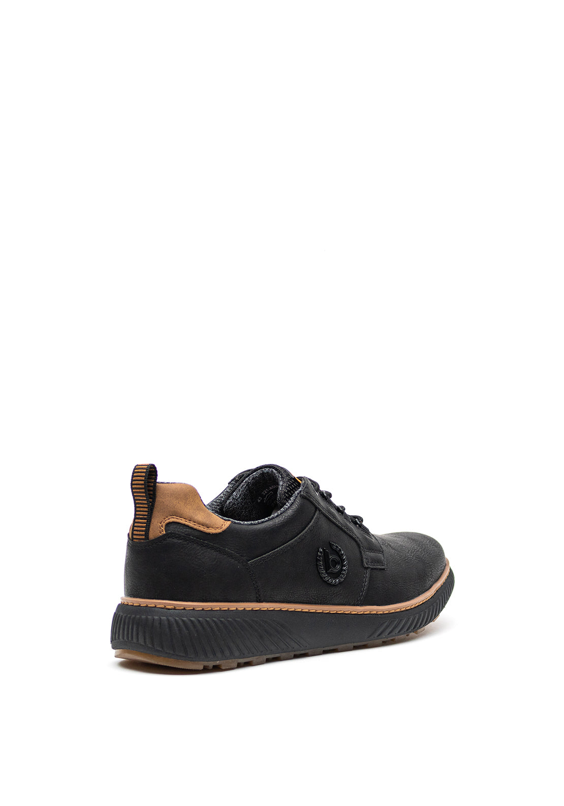 Bugatti Lace Up Faux Suede Shoe, Black