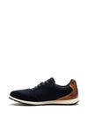 Bugatti Stowe Mesh Mix Trainers, Dark Blue