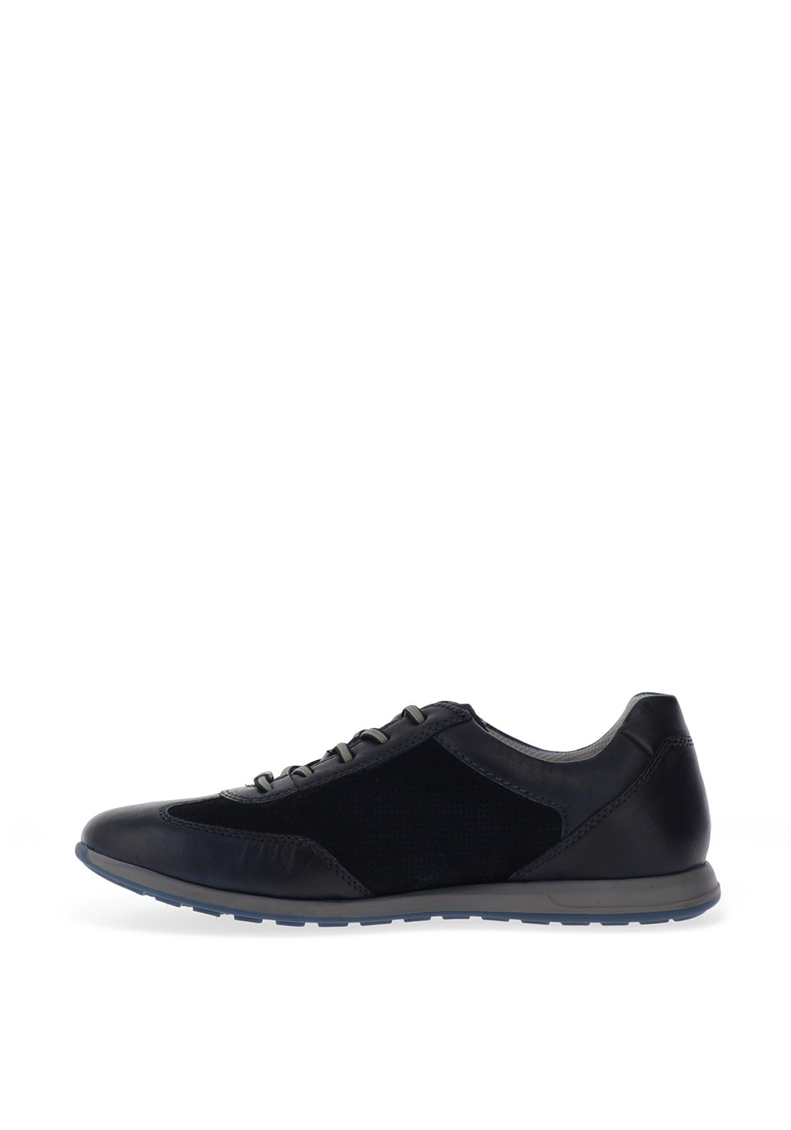 Bugatti Leather Perforated Laced Shoes, Navy
