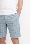 Bugatti Check Shorts, Light Blue
