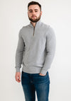 Bugatti Troyer Knit Quarter Zip Jumper, Grey