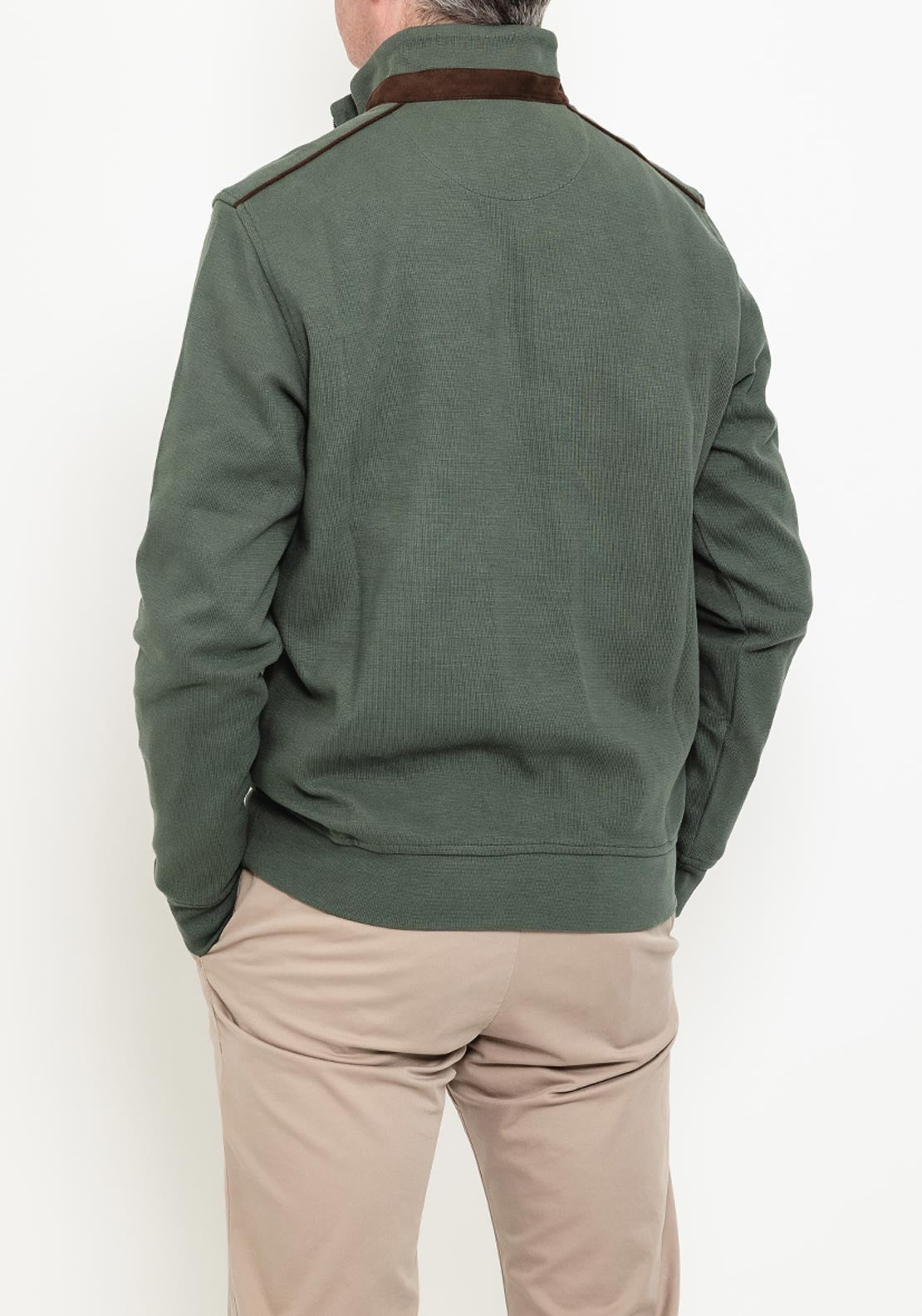 Bugatti Troyer Half Zip Sweatshirt, Green