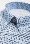 Bugatti Casual Print Shirt, Blue