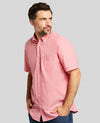 Bugatti 9450 Modern Fit Short Sleeve Shirt, Pink