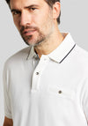 Bugatti 8151 Contrast Collar Polo Shirt, White
