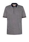 Bugatti Dotted Short Sleeved Polo Shirt, Navy Multi