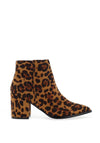 Zen Collection Leopard Print Ankle Boots, Brown