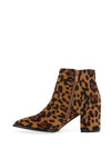 Zen Collection Leopard Print Ankle Boots, Brown