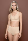 Bye Bra Light Control Invisible Mid Waist Brief, Nude
