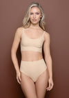 Bye Bra Light Control Invisible Mid Waist Thong, Nude