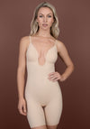 Bye Bra Sculpted Deep V Bodysuit, Beige