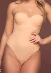 Bye Bra Sculpting Bodysuit Padded Wire, Warm Beige
