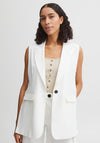 b.young Danta Tie Side Long Waistcoat, White