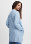 b.young Nonina Long Open Cardigan, Blue Bell