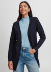 b.young Nonina Long Open Cardigan, Navy