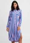 b.young Striped Midi Shirt Dress, Pink & Blue