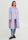b.young Buttoned Long Trench Coat, Lilac