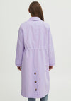 b.young Buttoned Long Trench Coat, Lilac