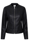 B.young Acom Faux Leather Biker Jacket, Black