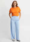B.young Rylie Ribbed Neck T-Shirt, Orangeade