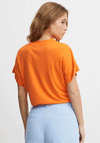 B.young Rylie Ribbed Neck T-Shirt, Orangeade