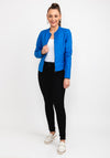 b.young Acom Faux Leather Biker Jacket, Blue