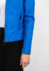 b.young Acom Faux Leather Biker Jacket, Blue