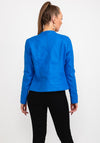 b.young Acom Faux Leather Biker Jacket, Blue