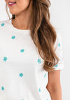 B. Young Floral Embroidered Box T-Shirt, Spring Bud
