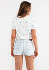 B. Young Floral Embroidered Box T-Shirt, Spring Bud