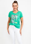 Fransa Bird Box Graphic T-Shirt, Emerald