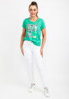 Fransa Bird Box Graphic T-Shirt, Emerald