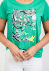 Fransa Bird Box Graphic T-Shirt, Emerald