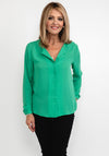 B.Young Open Collar Blouse, Green